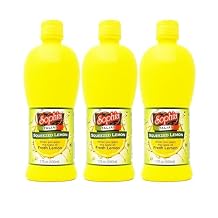 Sophia Italian Lemon Juice from Sicily - 17oz 3-pack | Real Sicilian Lemon Juice for Cooking & Lemonade | Bottled Juice from Fresh Lemons | Made in Italy | For Drinks, Marinades & More