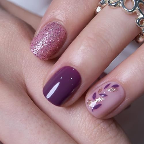 Image of CurvLife Extra Short Square Press On Nails, Green, Velvet Vine, Soft Gel