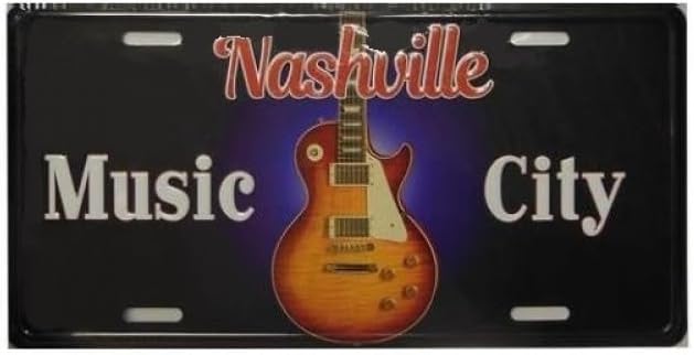Nashville License Plate Guitar