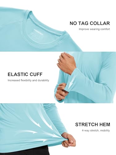 Image of MAGCOMSEN Men's Long Sleeve Shirts UPF 50+ UV Sun Protection Athletic Shirts for Hiking Running Workout Rash Guard