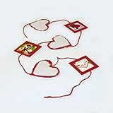 1 VE = 10 unidades Deko AS GmbH L 96114 - Guirnalda de Corazones y Marcos de Fotos (7,5 x 7 cm, 6,5 x 6,5 cm, 10 Unidades)