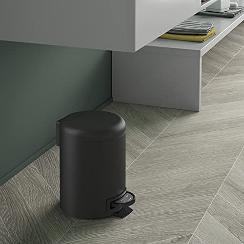 Gedy Potty Waste Bin, Stainless Steel, Matte Black, 3 Litres, dull black, 3 Litros - Image 4