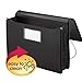 Smead Poly Wallet, Accordion File Organizer for File Folders, Legal Size, Black, 5-1/4 inch Expansion, Office Supplies, Document Organizer (71510)
