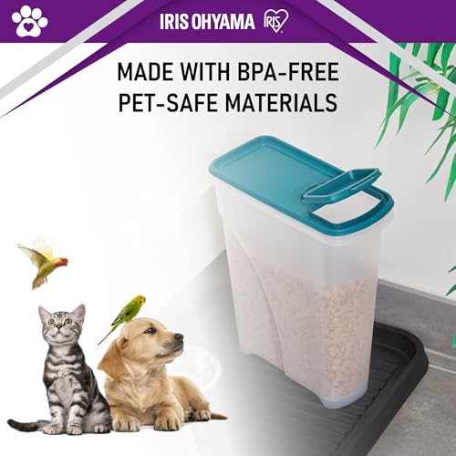 Iris Ohyama, Luftdichte Hundefutterbox, 7 l/3,5 kg, blau, Deckel mit Luftdichtem Verschluss, Kunststoff, für Hunde, Katzen, Leckerlis, Futterbehälter, BPA-frei, ATS-S