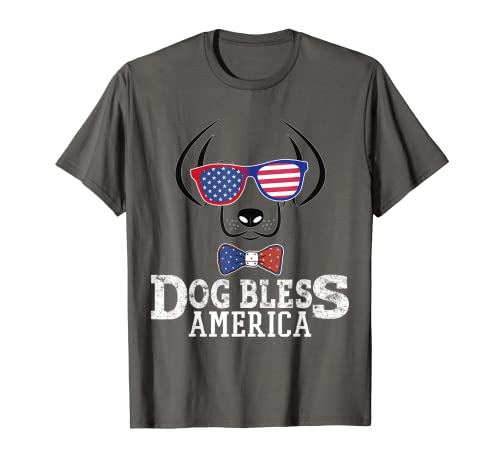 Camiseta Dog Bless America 4 de julio para perro Camiseta