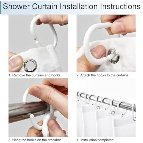 Rideau douche médiéval tissu lavable imperméable fleurs abstraites - 6