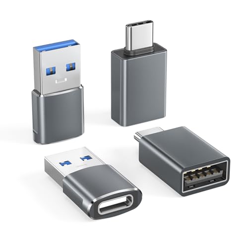Basesailor Adaptador USB C a USB&Tipo C Macho a USB A 3.0 Hembra con OTG 4Pack,Thunderbolt 4 Conversor Cable Cargador para iPhone 17 16 15 14,iPad Air Mini,Mac Pro,Galaxy S26 S25 S24 S23 Ultra,Z Flip