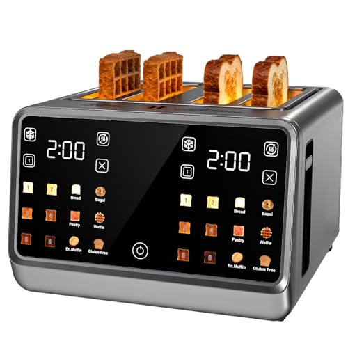 4 Slice Toaster– Dual Digital Smart TouchScreen &...
