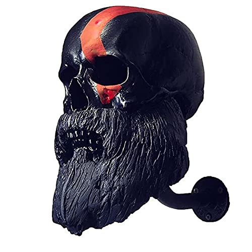 ACLFFSHOP Motorcycle Helmet Holder, Porte-Casque Moto crâne, Monté Mural de la résine Étalage Casque, pour vélo, Manteaux, Casquettes, balles de Baseball et Casque de Rugby Cover