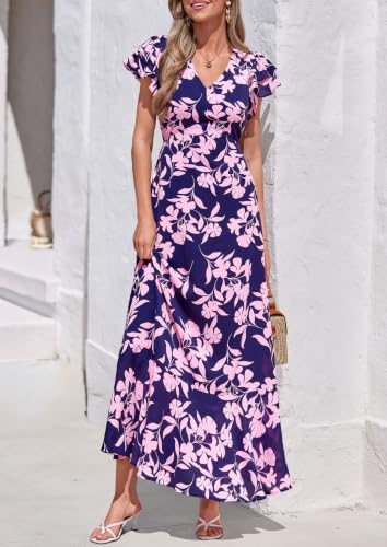 Image of PRETTYGARDEN Womens Summer Boho Floral Maxi Dress