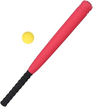 Kids Baseball Bat Toy Game Teenagers Adults Excellent Entry Level Training Tool Promoting Sports Enthusiasm For All Ages Baseball Bat Ball Set For , Red , 54cm