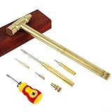  SPORTARC Ensemble de marteau 6 en 1, marteau multifonction en laiton, marteau en cuivre et tournevis, outils à main, kit de tournevis horloger