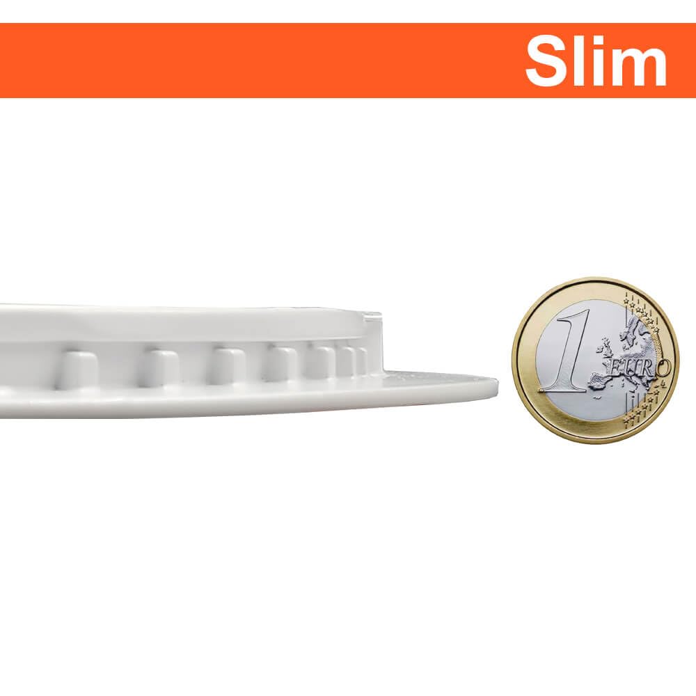 FactorLED Pack x2 Downlight LED Techo Empotrable Circular Slim 24cm 26W (260W), Panel Redondo Empotrado, Placa Extraplana, Luz Seleccionable 2700K-4000K-5700K (CCT) (2, Ø240mm)