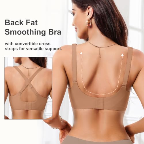 Wireless and Seamless Jelly Bra for Women - No Underwire Push Up Deep V Bras... - Image 4