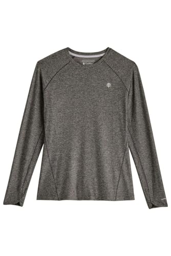 Women\'s Fitness Long Sleeve T-Shirt - UPF 50+ Sun Protection - Devi in Charcoal Heather