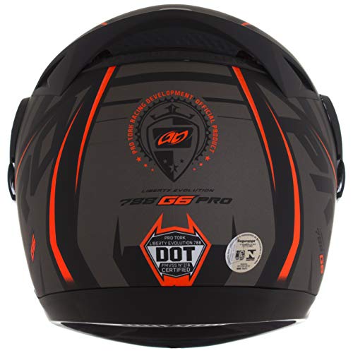 Pro Tork Capacete Evolution G6 Pro Neon Fosco 58 Preto/Vermelho