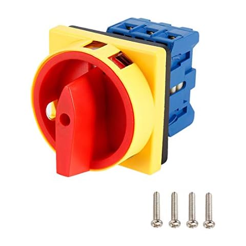 VictorsHome Changeover Switch SYW30-25 2 Positions 6 Terminals Universal Rotary Cam Selector Latching Switches 660V 25A Cover