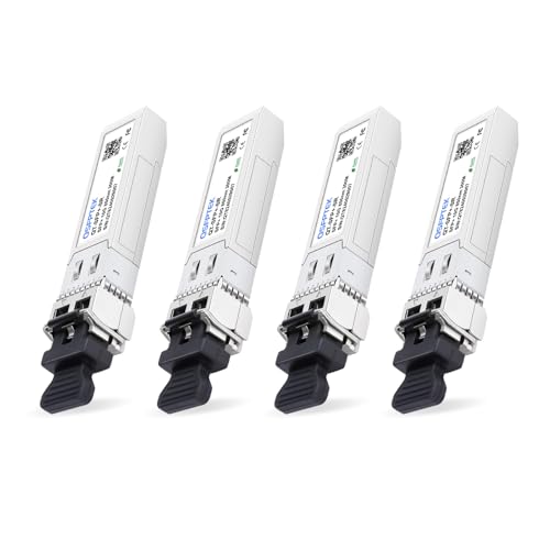 Image of QSFPTEK 4 Packs 10GBASE-SR SFP+ Module, 10G Multimode SFP 850nm LC Transceiver with DDM, Compatible with Cisco SFP-10G-SR, Ubiquiti UF-MM-10G,Fortinet, Mikrotik,up to 300M