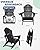 Plawdlik Oversized Folding Adirondack Chair, HDPE All-Weather Patio Chair with 2 Cup Holders, High Back Wide Seat Fire Pit Chair for Outdoor Lawn Garden, Black