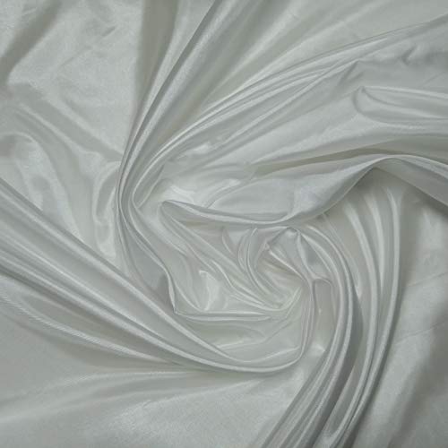 Minerva Crafts Tissu en taffetas uni blanc – au mètre