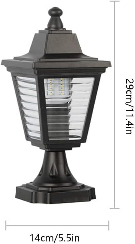 European-Style Courtyard Column Head Lamp, E27 Base Lamp, Outdoor Waterproof Floor Lamp, Villa Terrace Landscape Lamp, Garden Fence Decorative Lighting
