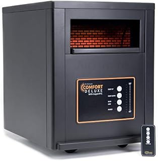 AirNmore Comfort Deluxe with Copper PTC, Infrared Space Heater with Remote, 1500 Watt, ETL Listed