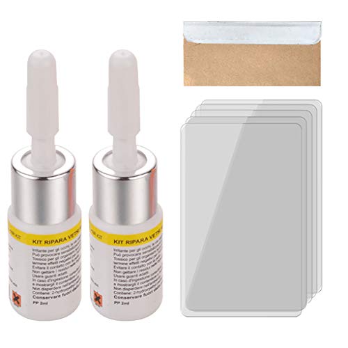 Preisvergleich Produktbild Luccase Auto Scheibenreparatur Crack Chip Harz Windschutzscheibe Reparatur DIY Reparaturharz Hülsenrasierer und 5 Härtungsstreifen Combo Werkzeug Kit (C)