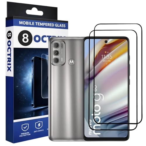 Image of Military-Grade Tempered Glass Screen Protector Compatible for Moto G40 Fusion /Moto G60 with Edge to Edge Coverage - Case Friendly, Anti-Scratch & Bubble-Free Installation Kit (Pack Of 2)