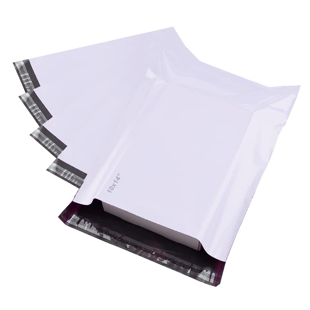 Pack of 1000 White Parcel Bag (10x14") Waterproof Self Seal Mailing Bag #L1234-1000