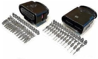 2/4/10sets/lot 14 Pin/Way 1.5MM Male Female Transmission Valve Plug Connector for Volkswagen for Audi for Skoda for VAG 6X0973717 6X0973817 - (Color Name: 2sets Male Female)