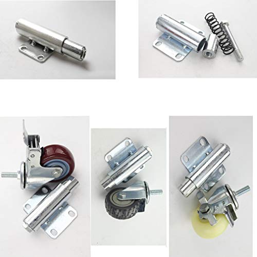 Roulette pivotante robuste avec amortisseur rétractable 60mm - 3