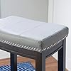 Linon Home Decor Kingston Gray Bar Stool, Black