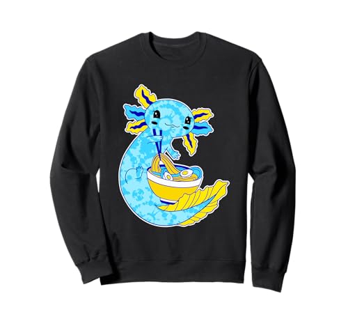 Axolotl Ramen Bowl of Noodles Kawaii Anime Cute Type Dye Sudadera