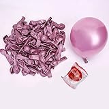 120 Pcs Metallic Pink Balloons 5 Inch Pink Latex Balloons Party Pastel Baby Pink Metallic Balloon We