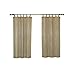 Bamboo Ring Top Curtain BRP05 2-Piece Ring Top Tier Set, 48 by 36-Inch, Driftwood