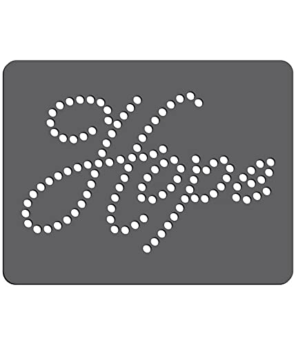 Pochoir magnétique en strass Rhinestone Genie Expression-Hope Noir 12,7 cm