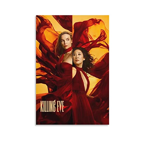 Killing Eve poster mural en toile pour créer une décoration de chambre originale et moderne 60x80cm