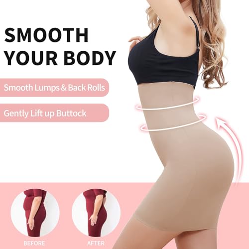 Image of JOYSHAPER Shapewear Dress Slip for Under Dresses Half Slip Tummy Control Slimming Silky Slip Body Shaper