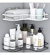 Oslen (Pack of 2 Self-Adhesive Shelf/Storage Organizer for Bathroom and Kitchen Corner Wall Mount...