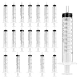 OFFCUP Seringue Plastique, 20pcs Plastique Seringue 10ml, Seringues de Distribution Liquide, Seringues Dosage pour Science/Laboratoire/Usage Industrieliel