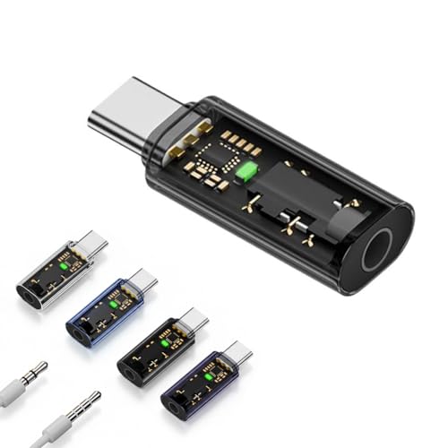 USB C - 3.5mm �I�[�f�B�I�w�b�h�z���A�_�v�^�[�AType C - �w�b�h�z�� 3.5mm Aux�W���b�N�h���O���Afor 15/16/17�Afor iPad Air�Afor Mac-Book�Afor Galaxy�ɑΉ� [���s�A���i]
