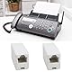 VGOL 4Pcs RJ11 6P4C Koppler Buchse auf Buchse Adapter für Festnetz Telefon Fax ADSL Modems
