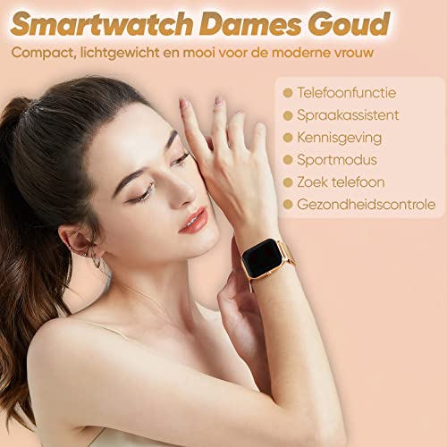 Dachma Horloge dames smartwatch telefoonfunctie - 1,85 inch smartwatch dames met WhatsApp-functie dames smartwatch… - Image 3
