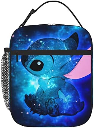 Kbudiany Cartoon Cute women Lunch Bag Neoprene Lightweight Insulated Thermal Anime Lunch Tote Fruit Cooler Pouch Bento Handbag for BBQ Lunchboxes Storage Organizer