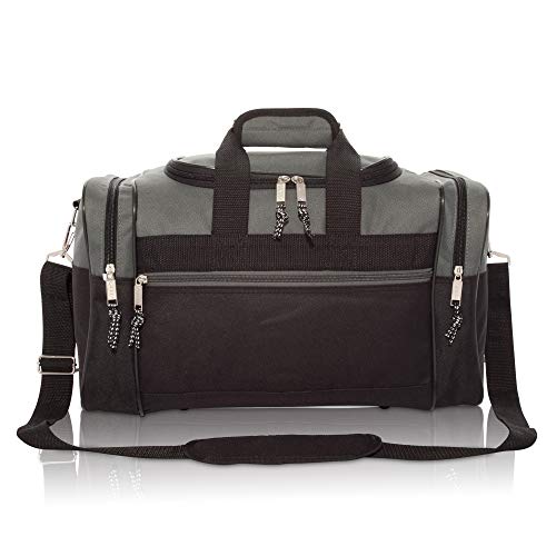 Image of DALIX 17 inch Blank Duffle Bag Duffel Bag Travel Size Sports Durable Gym Bag