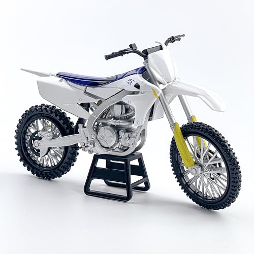 Modelo Motocicleta de Motocross 1:12 Blanco miniatura 3