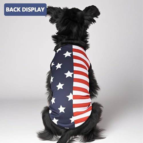 Camiseta para perro con bandera americana, talla M miniatura 3