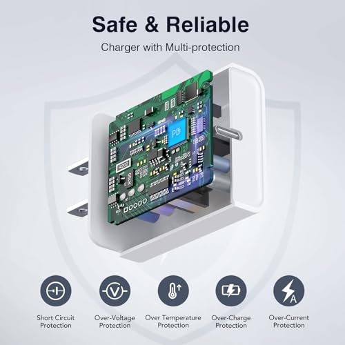 Image of 30W USB C Charger, 2 Pack Wall Fast Charger Block Power Adapter Charging Cube Compatible with iPhone 16 /Pro /Pro Max /Plus /15 /14 /13 /12, iPad Air, AirPods 4 /3 /2 /Pro, Apple Watch 10 /Ultra 2, Galaxy