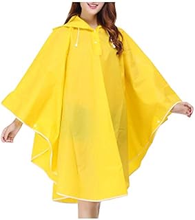 Rain Ponchos with Drawstring Hood for Adults,Iusun Colorful Motorcycle Bike to School to