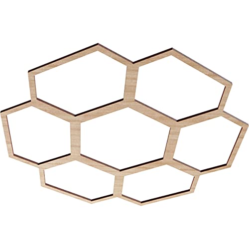Image of Ekena Millwork 22 inchOD x 7 3 /4 inchID x 3 /8 inchT Florin Wood Fretwork Pierced Ceiling Medallion, Alder